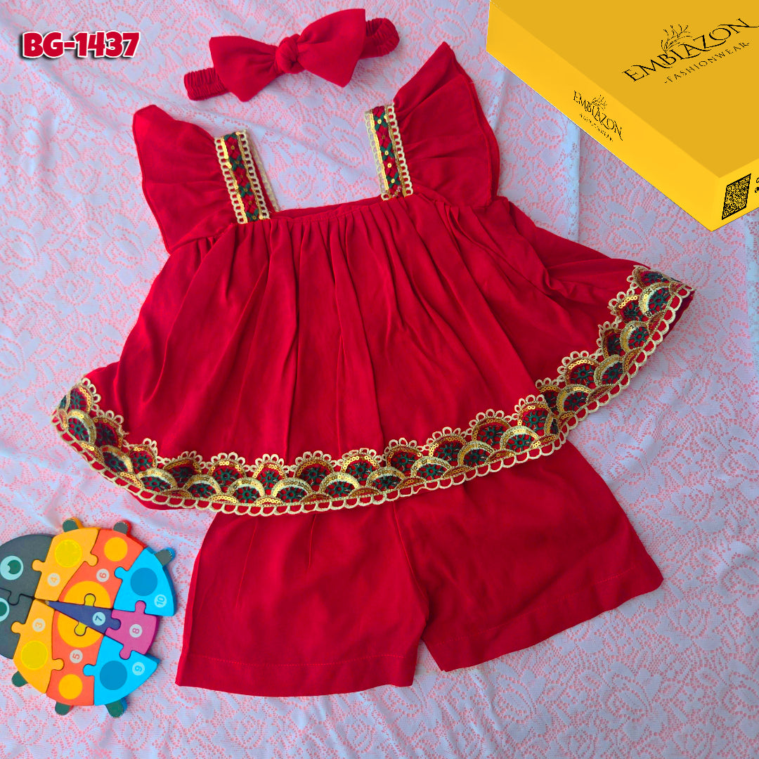 Baby girls Summer Tops & Pant Set BG-1437