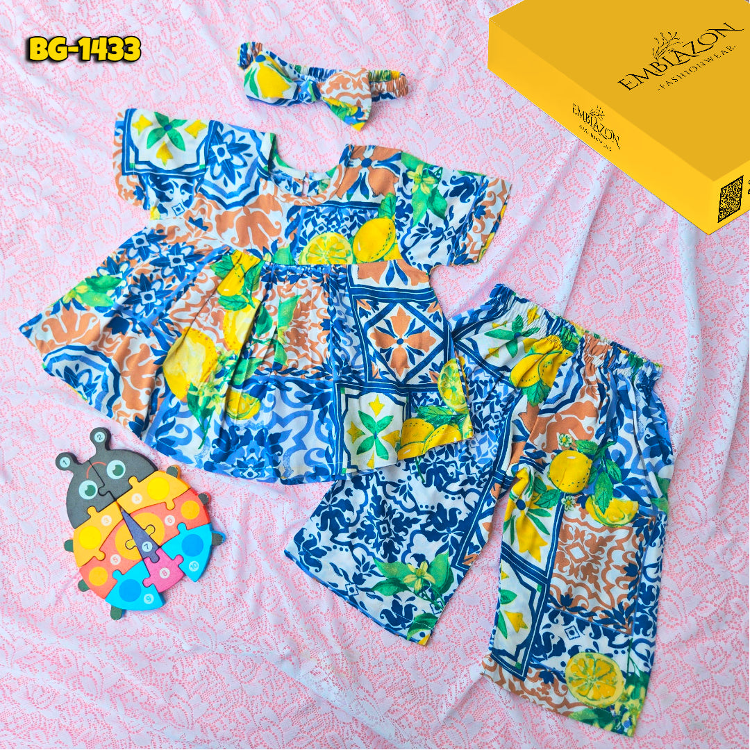 Baby girls Summer Tops & Pant Set BG-1433