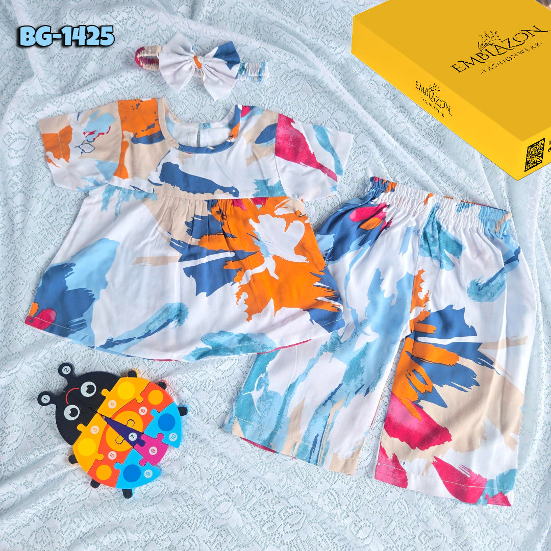Baby girls Summer Tops & Pant Set BG-1425