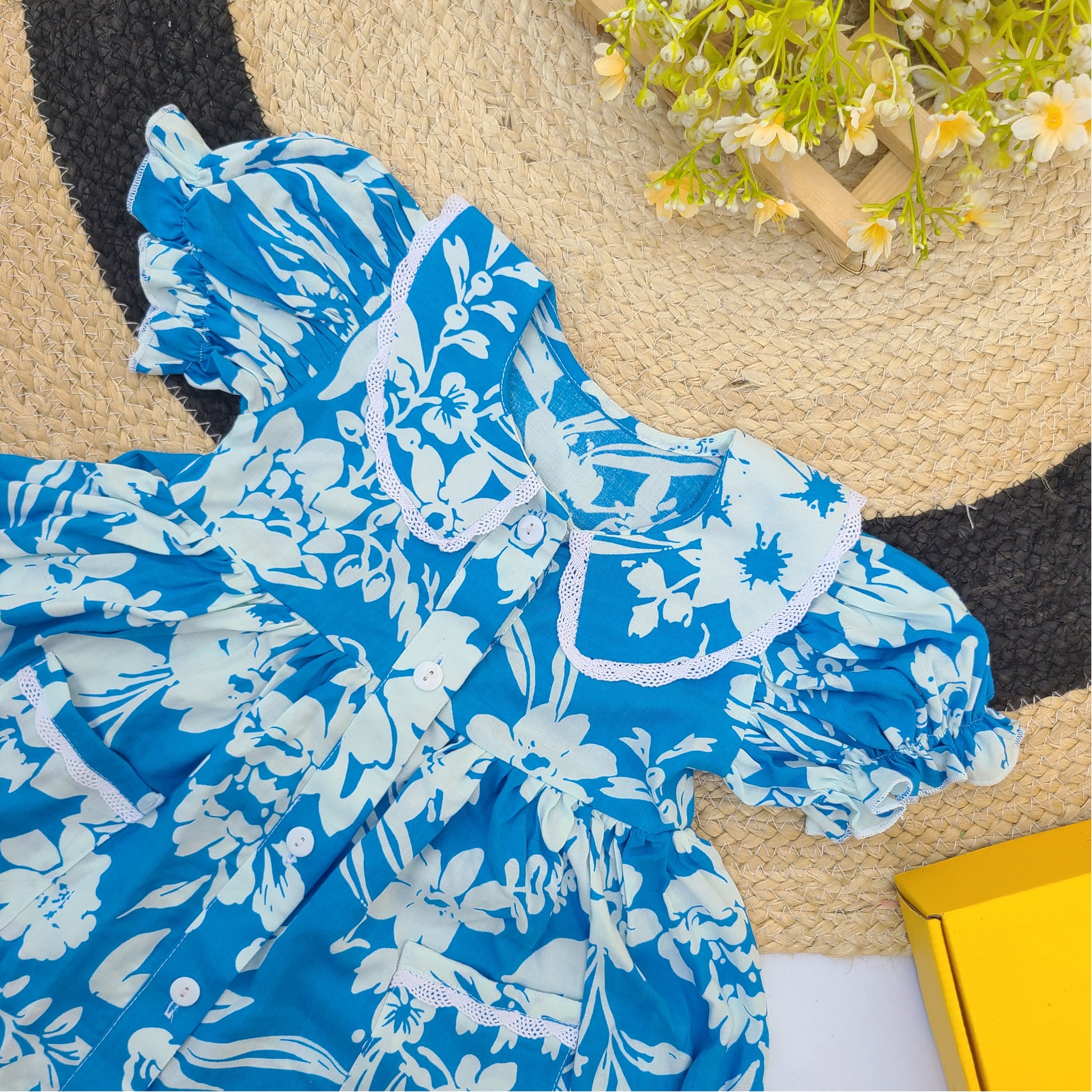 Ocean Breeze Floral Frock-BG-1574
