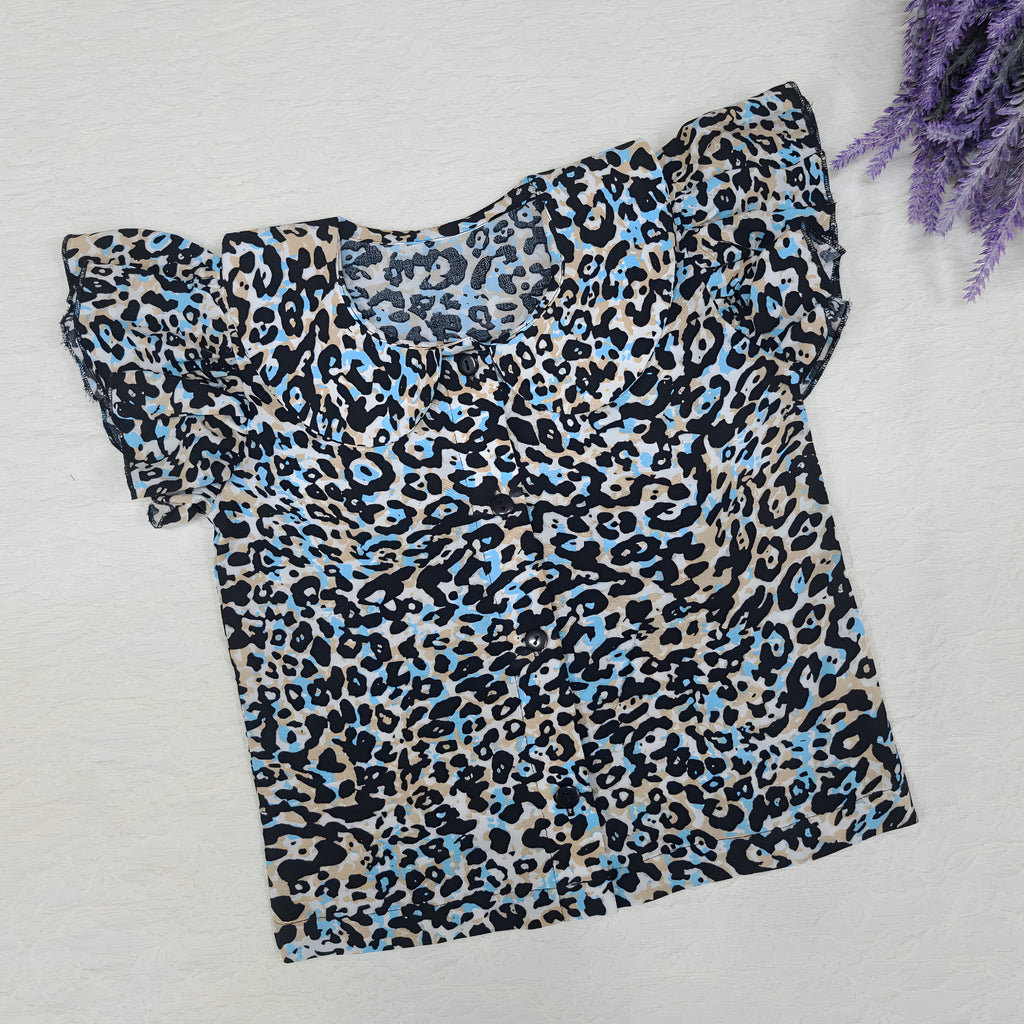 Zesty Leopard Pinafore Romper Set-BG-1586