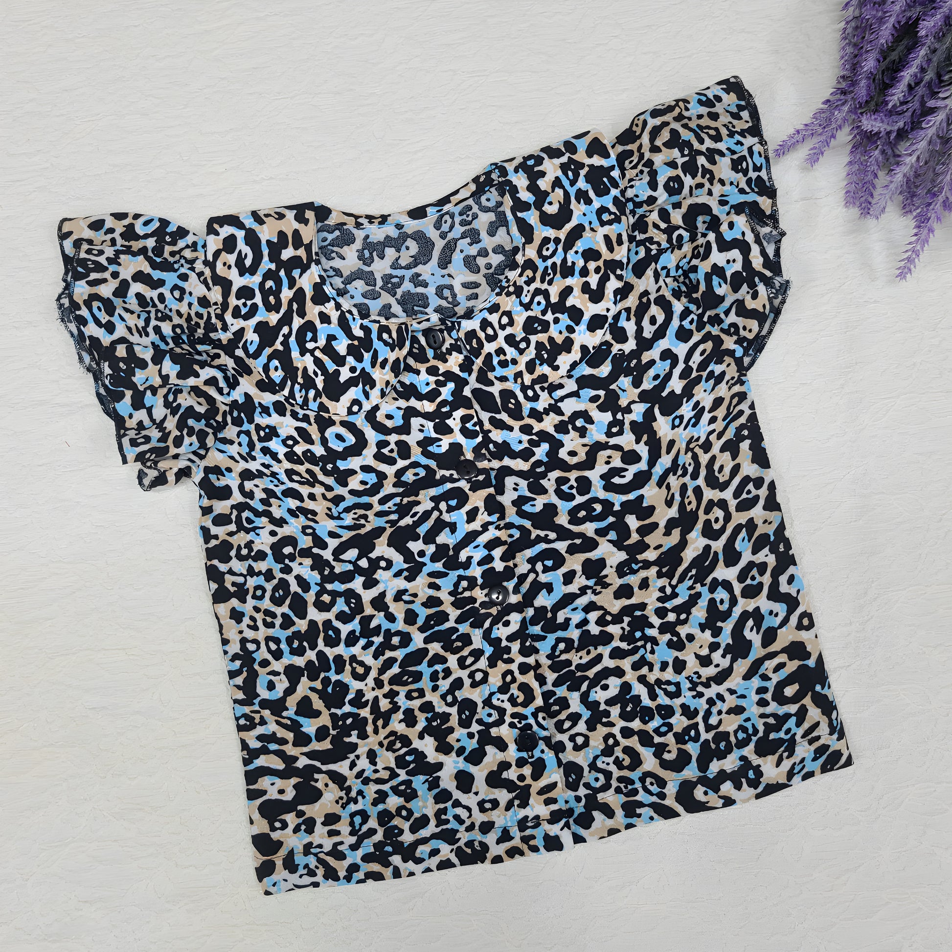 Zesty Leopard Pinafore Romper Set-BG-1586