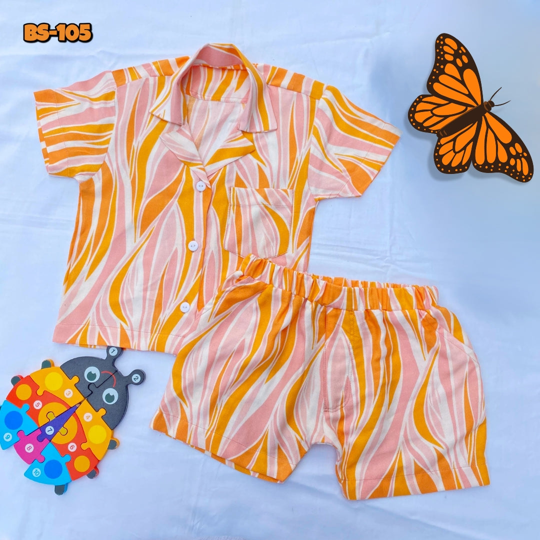Boys Summer Shirt & Half Pant Set-BS-105