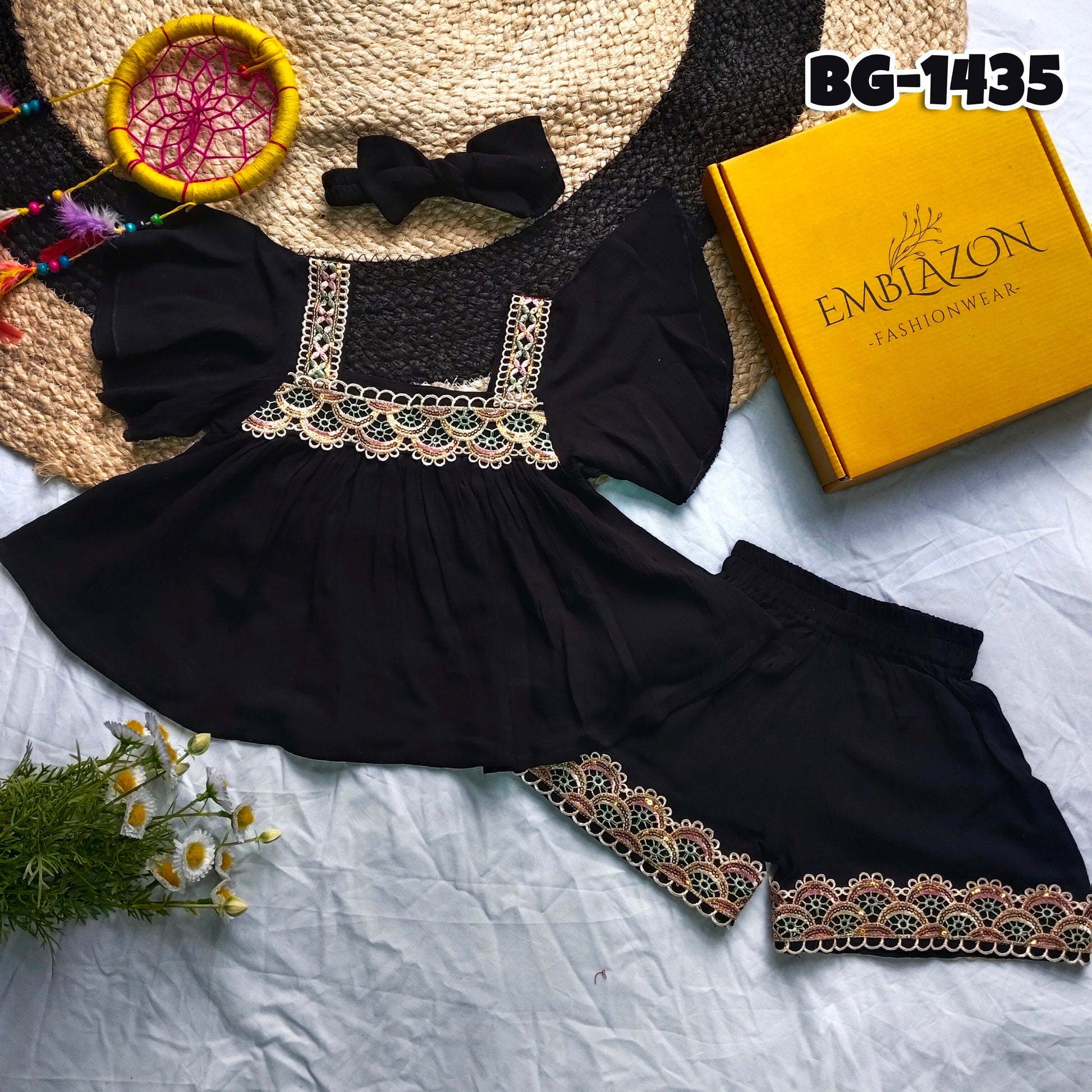 Baby Girl Party Tops & Pants Set BG-1435