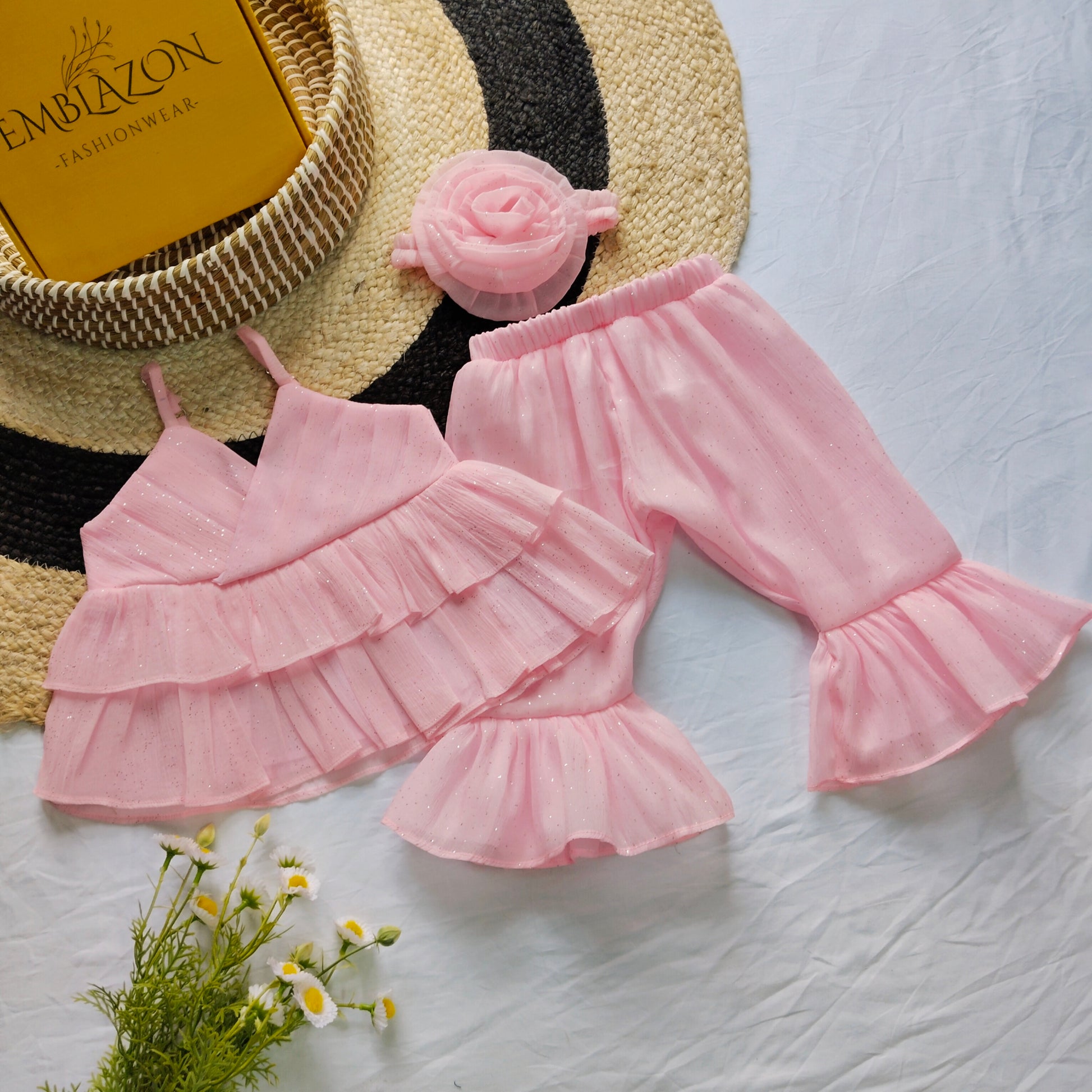 Baby Girl Party Tops & Pants Set BG-1434