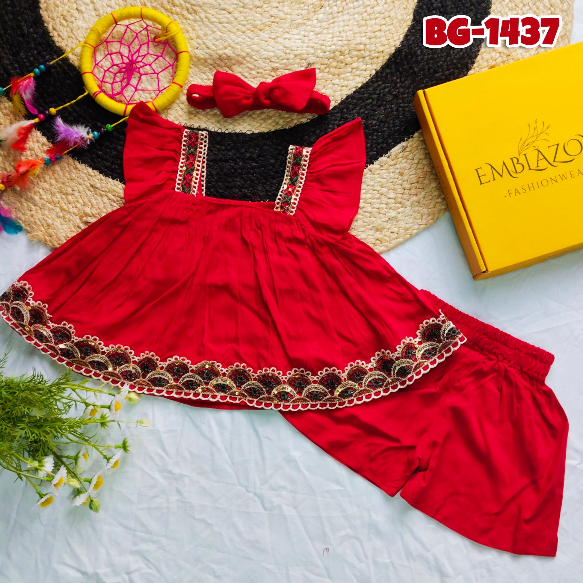 Baby Girl Party Tops & Pants Set BG-1437