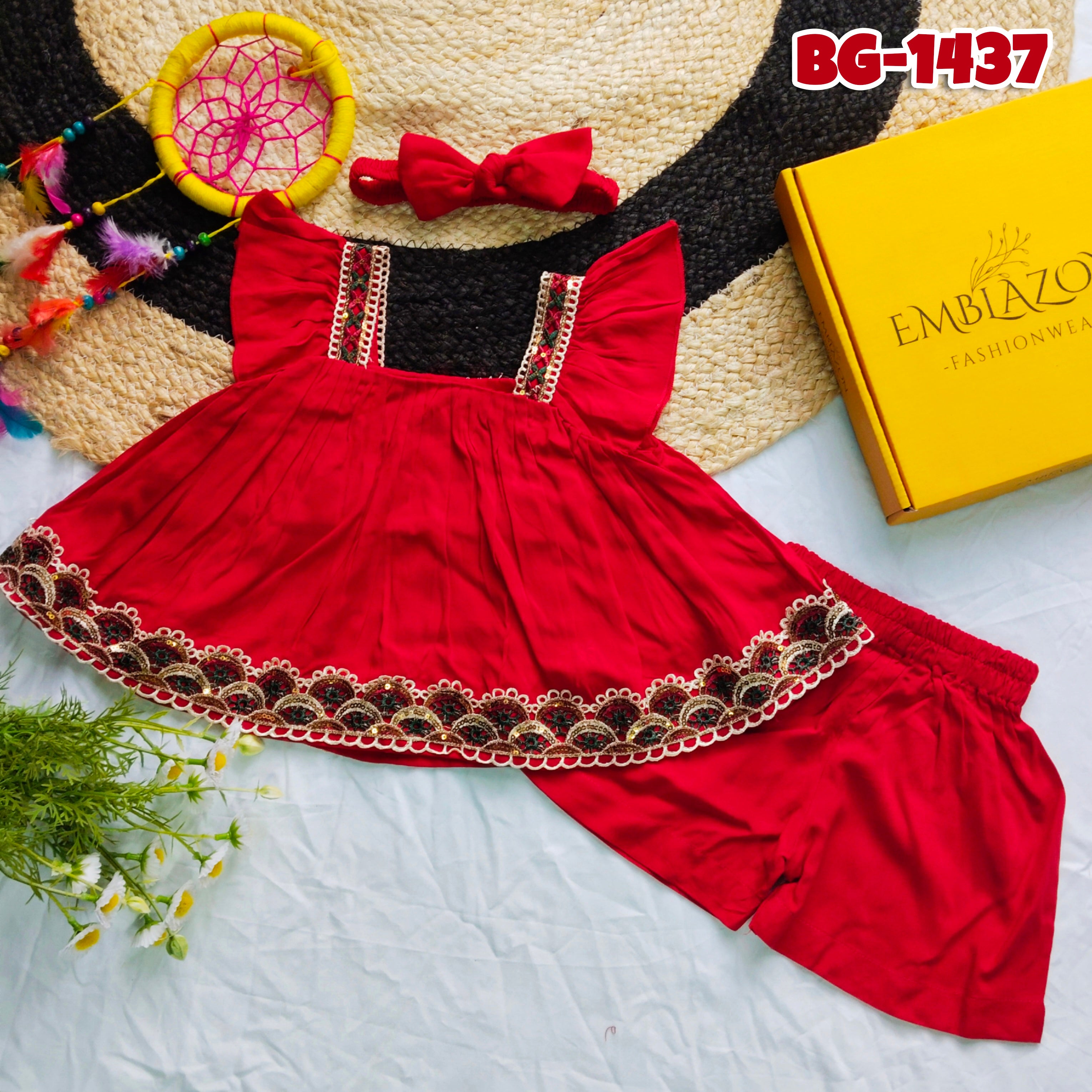 Baby Girl Party Tops & Pants Set BG-1437