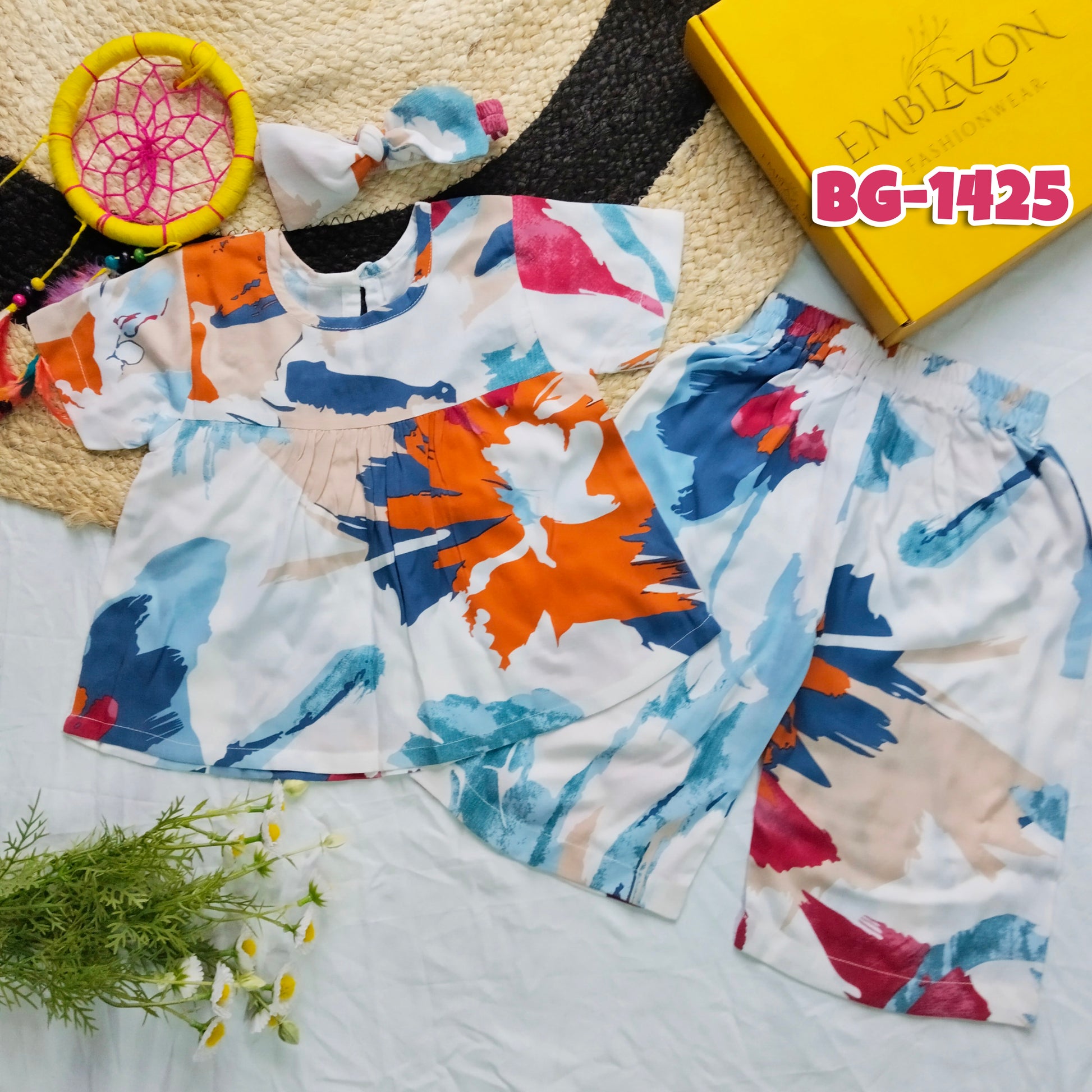 Baby Girl Summer Tops & Pants Set BG-1425
