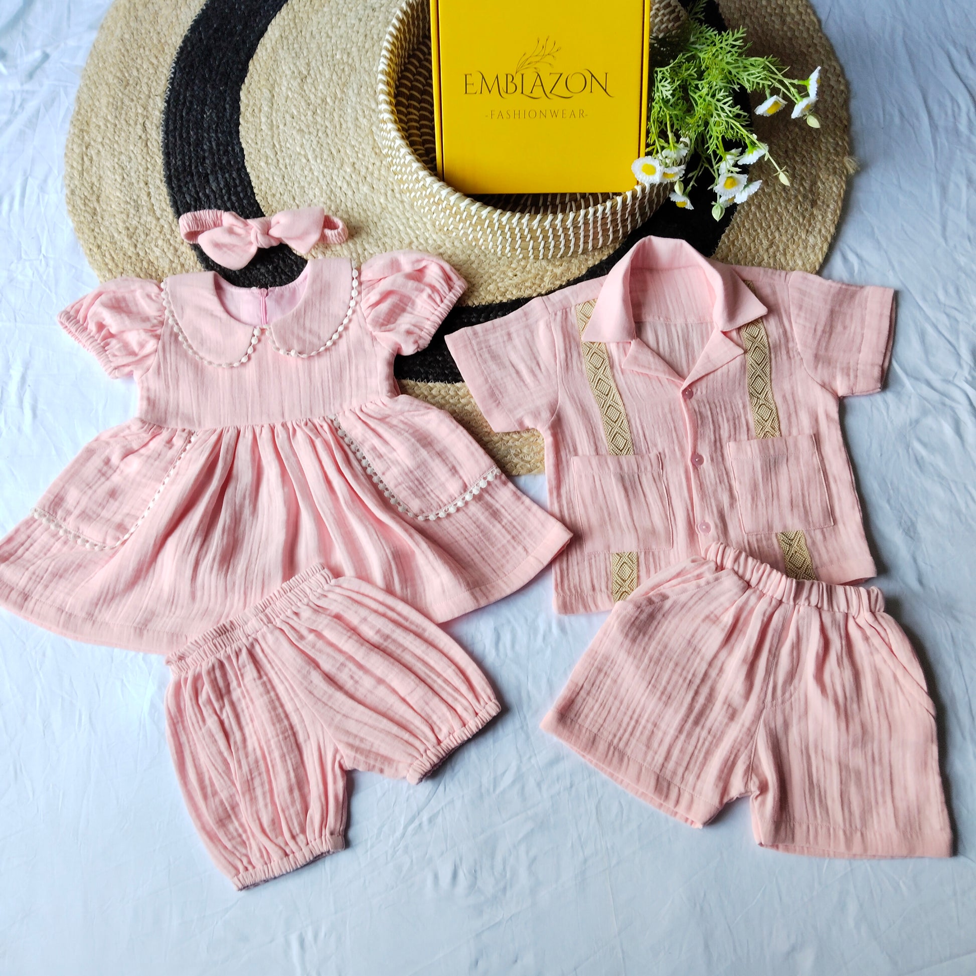 Kids Summer Shirt and Frock Combo Set-01