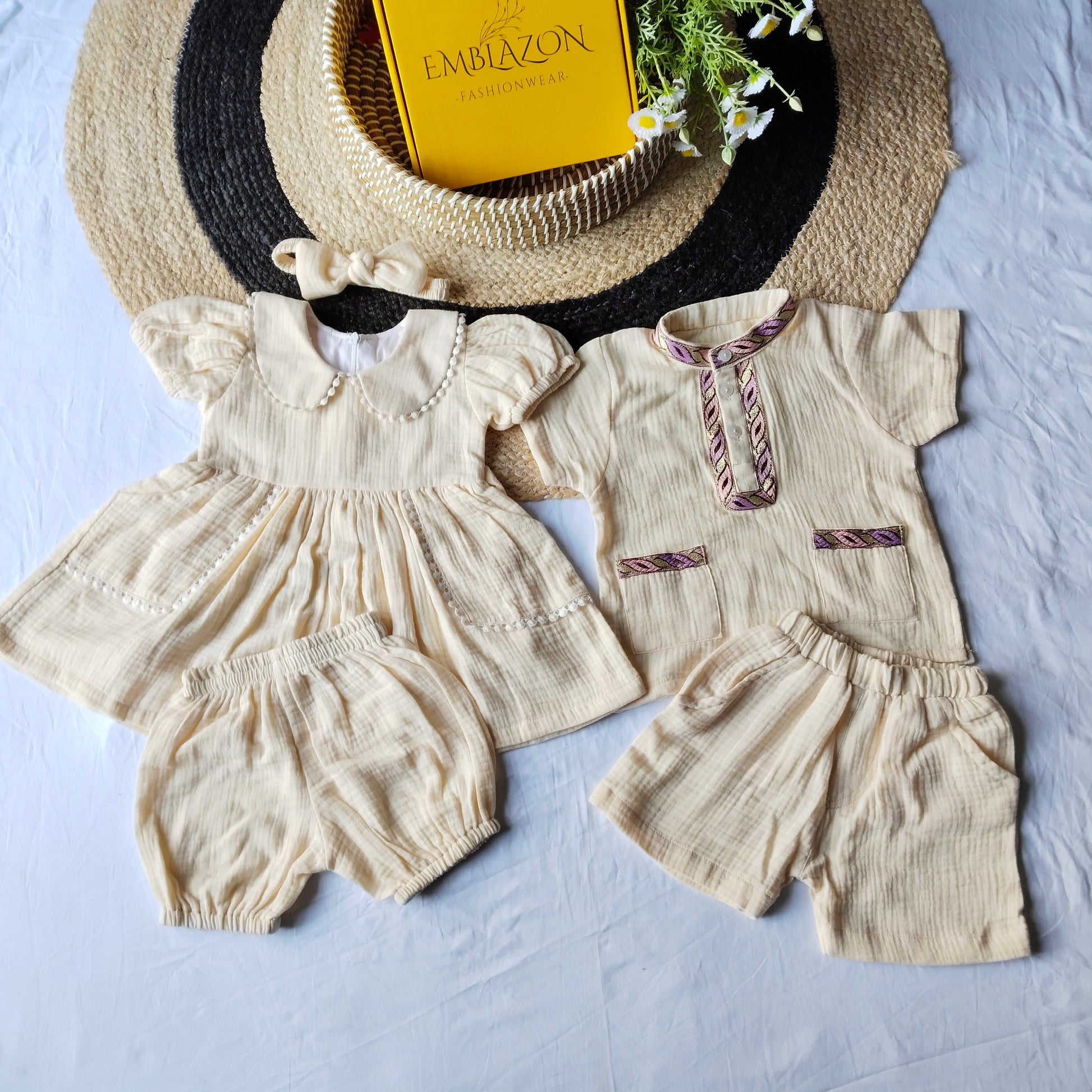 Kids Summer Shirt and Frock Combo Set-04