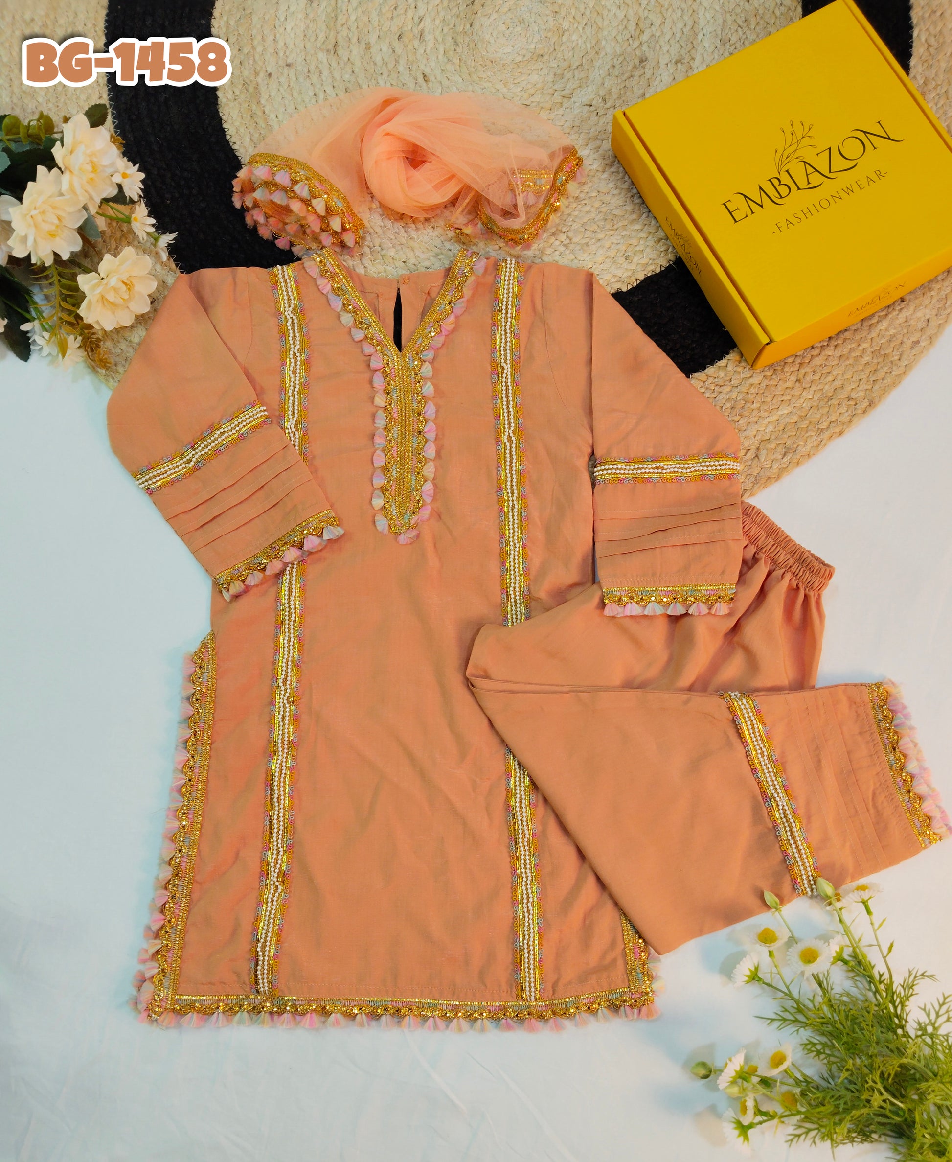 Baby girls full sleeve 3-Peice set BG-1458