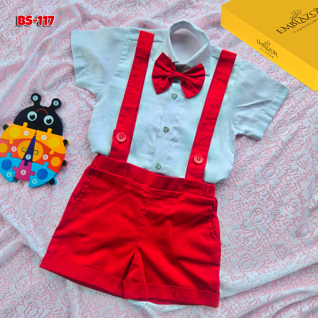 Boys Summer Shirt & Half Pant Set-BS-117