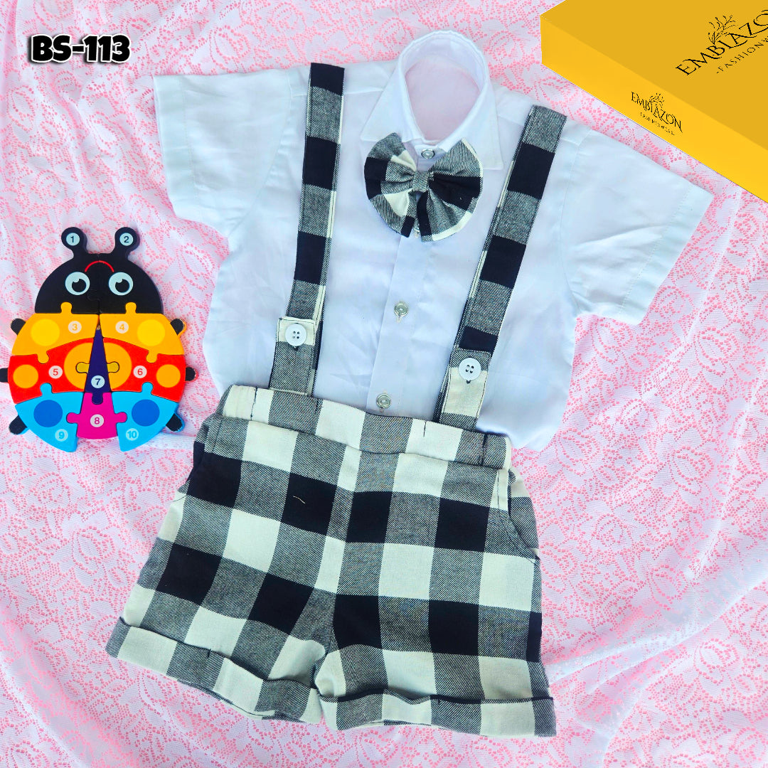 Boys Summer Shirt & Half Pant Set-BS-113