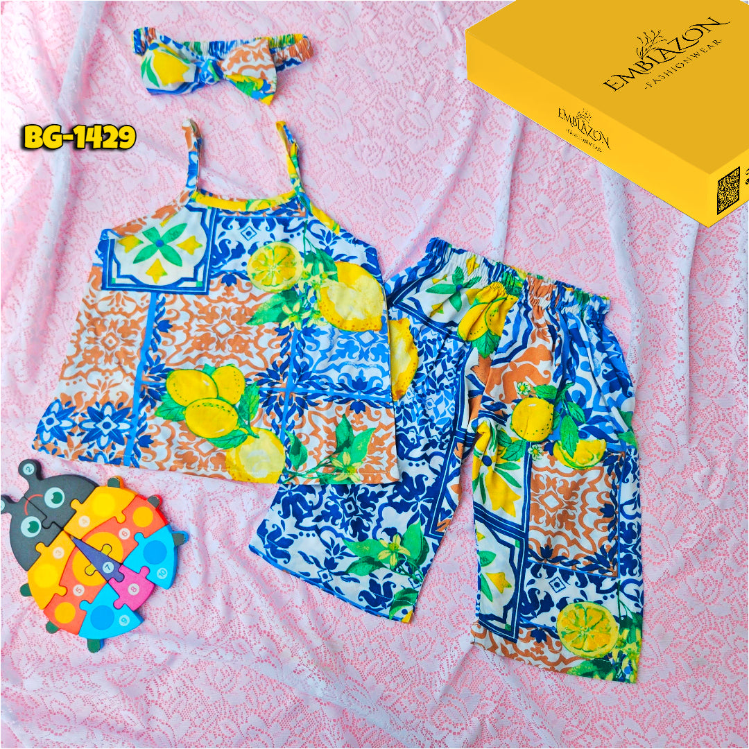 Baby girls Summer Tops & Pant Set BG-1429