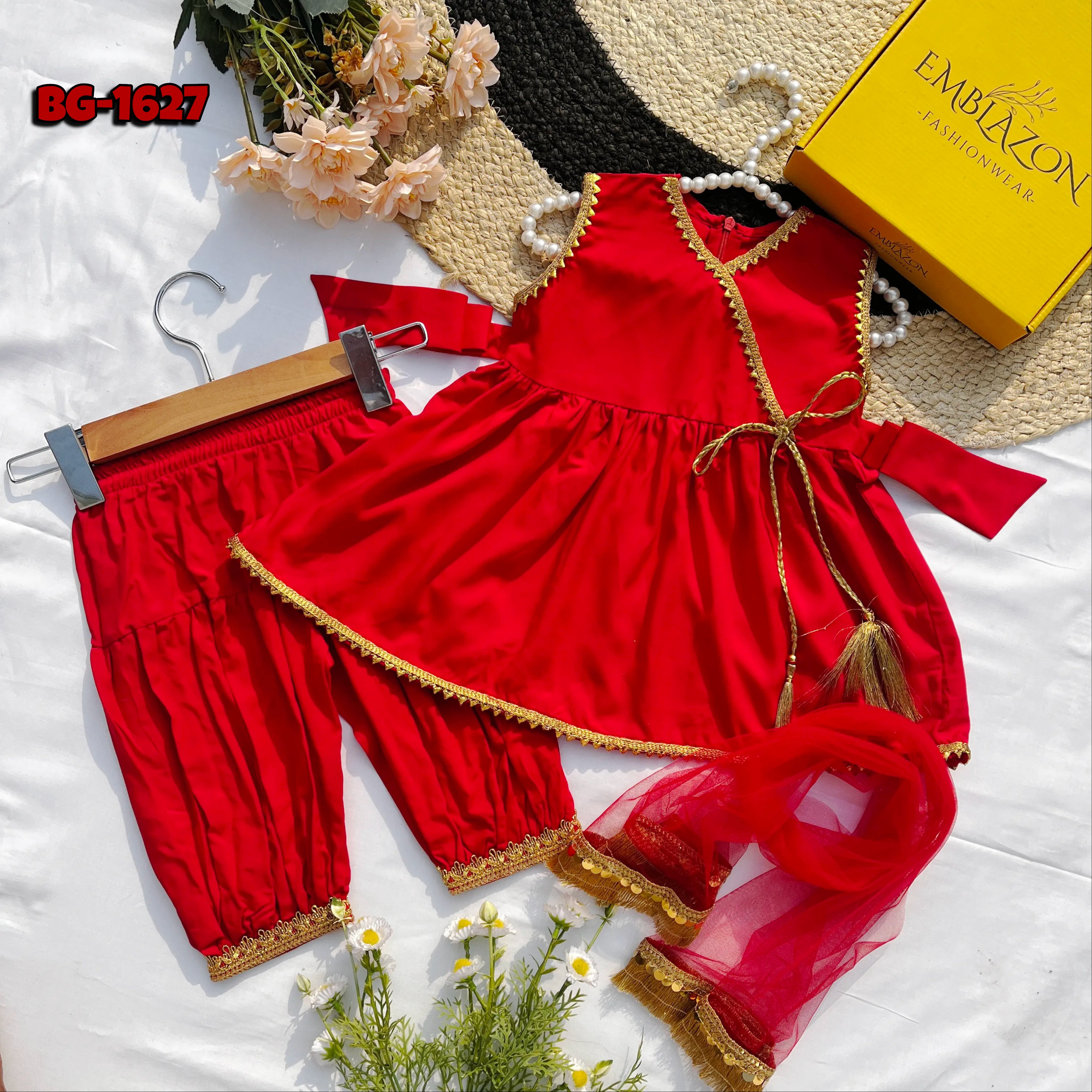 Laal Pori Angrakha Set BG-1627