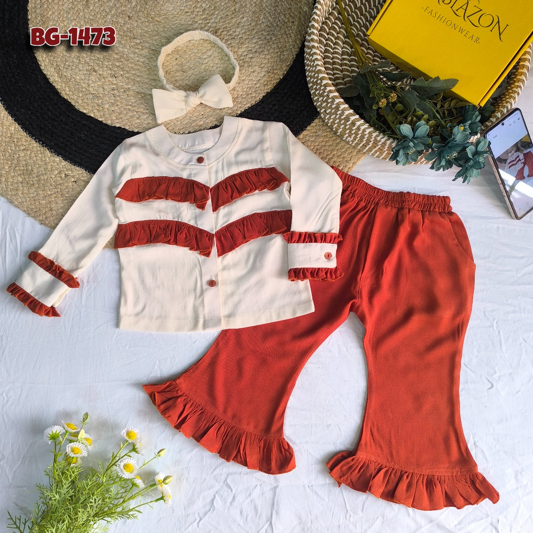 Baby girls Full-Sleeves Tops and Pant Set-Code-1473