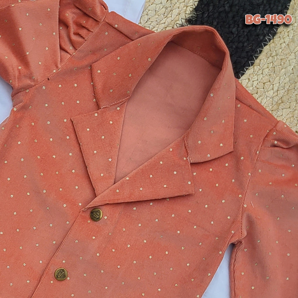 Baby Girl Jacket T-Shirt & Pants Set-Code-1490