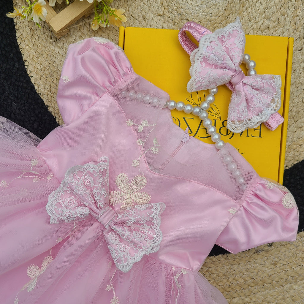 Pink Princess Bloom  Semi-Party Dress-BG-1565