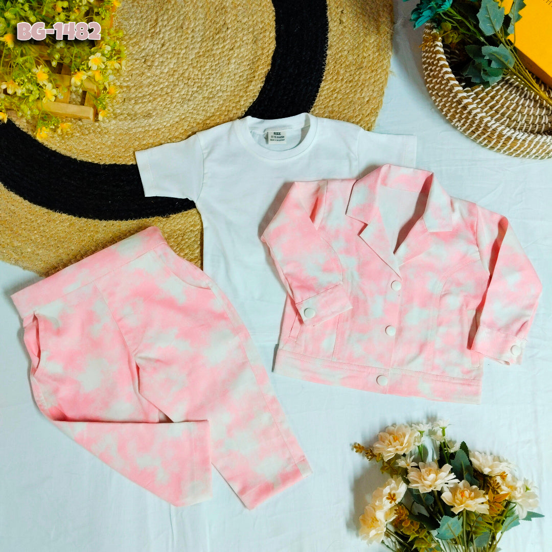 Baby Girl Tops T-Shirt & Pants Set-code-1482