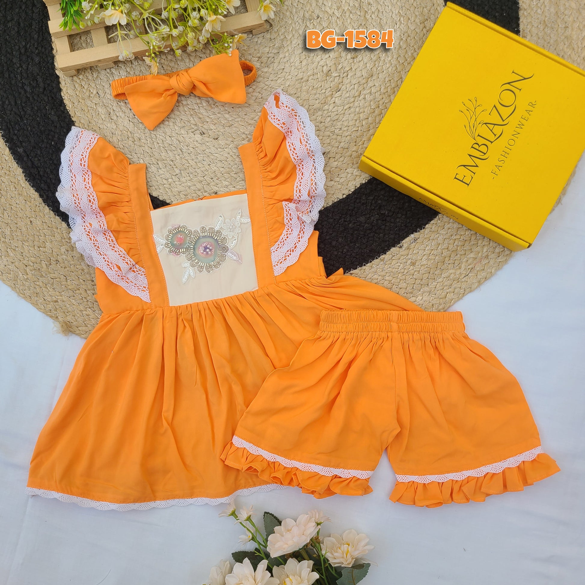 Orange Soda Scallops Frock-BG-1584