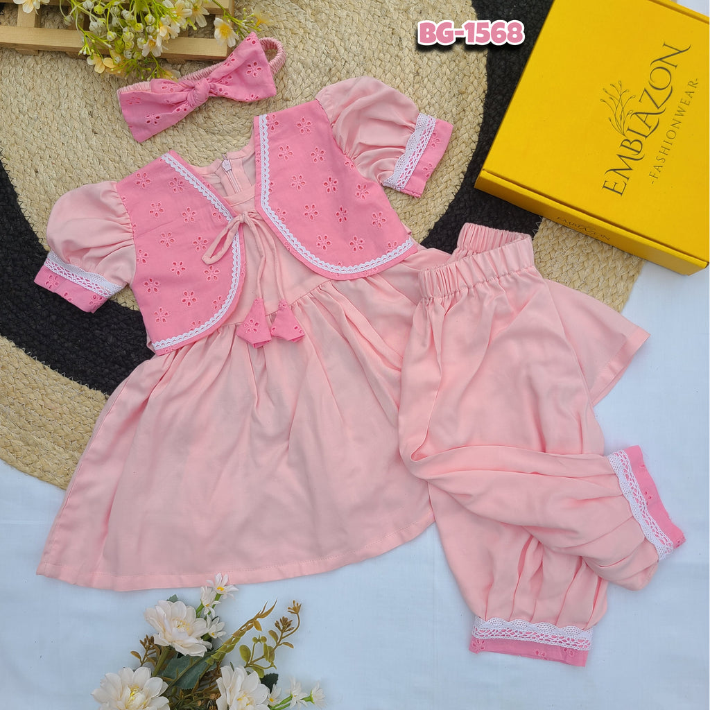 Charming Chikankari Frock-BG-1568