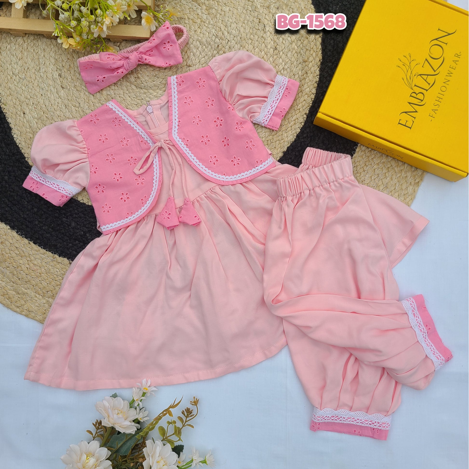 Charming Chikankari Frock-BG-1568